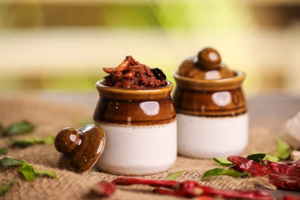 indian food and pickle